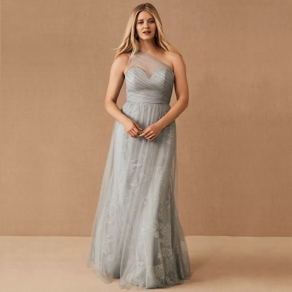Hayley Paige x BHLDN | Phoebe One-Shoulder Tulle Maxi Dress | NWT - Picture 2 of 7